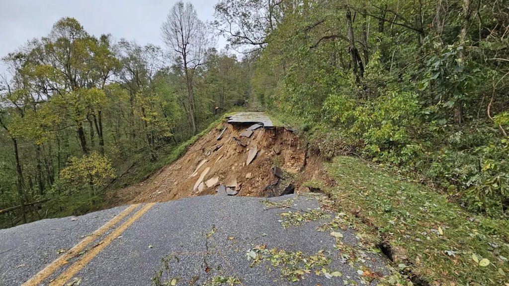 Zamknięcie Blue Ridge Parkway z powodu huraganu