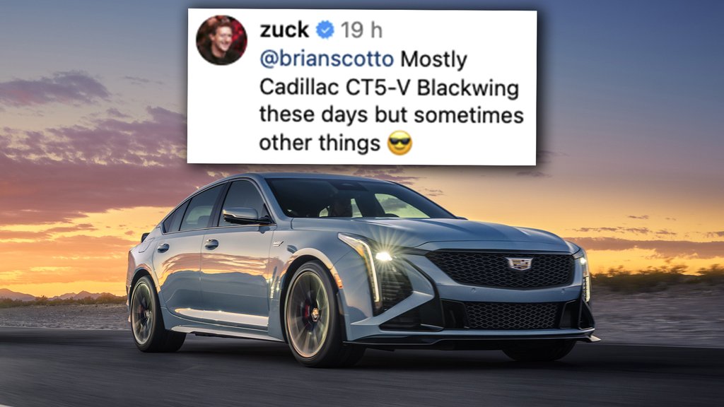 Mark Zuckerberg a jeho Cadillac CT5-V Blackwing